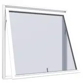 Almindelig glasrude i hvid ramme